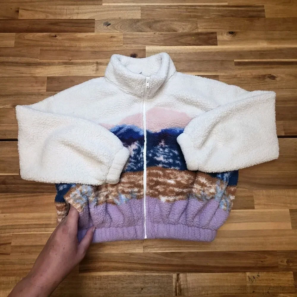 Girls L 10/12 Jacket Lot Old Navy Sherpa Cat & Jack Corgi Hoodie 2pc